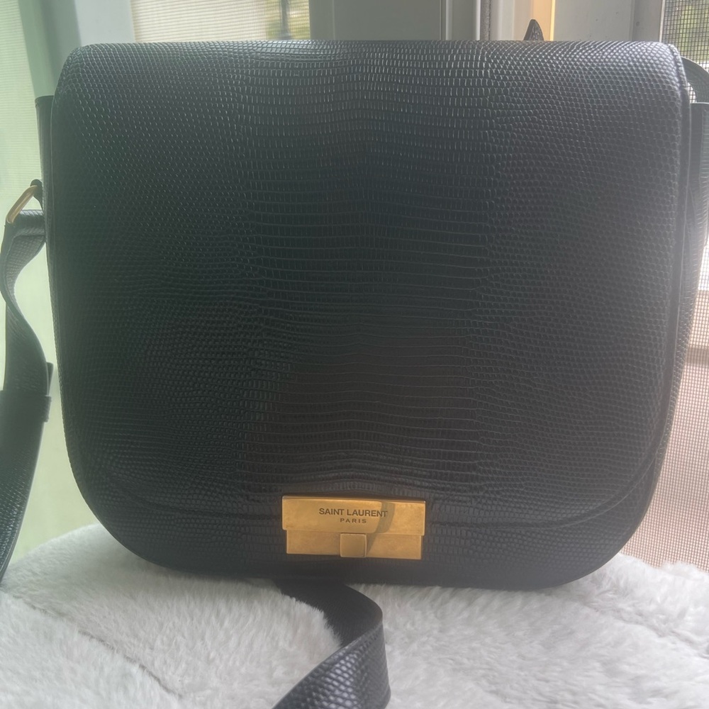 YSL shoulder & cross body faux crock bag